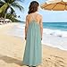 Backless Sundresses for Kids Girls 2026 Fashion Spaghetti Strap Flowy Pleated Boho Dress with Back Tie Beach Maxi Dress 7-12Y