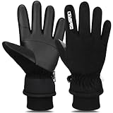 Cevapro Winter Thermal Gloves for Men Women, -20℉ Anti-Slip Waterproof Deerskin Suede Insulated Touchscreen Gloves.