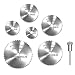 Lukcase 6pcs 1/8" HSS High Speed Steel Circular Saw Blades For Dremel Rotary Tool W/Shank ...