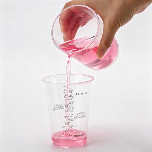 60 vasos medidores plásticos de 8oz para resina miniatura 2
