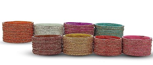 Image of NMII Glass with Plain and Simple Design Glossy Finished Fancy Bangle Set For Women and Girls | Glass Bangles | Stylish Women's Bangles