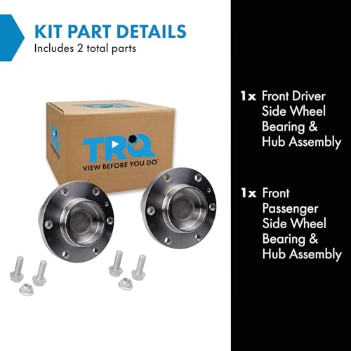 Image of TRQ Front Left and Right Wheel Bearing and Hub Assembly Set 2 Piece Compatible with 2007-2009 Dodge Sprinter 3500 2010-2014 Mercedes-Benz Sprinter 3500 2015-2018 Rear Wheel Drive