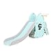 Baby Vivo Kinder Rutsche Gartenrutsche Kleinkinderrutsche Kunststoff abgerundete Ecken & Kanten für Indoor & Outdoor in Türkis/Grau