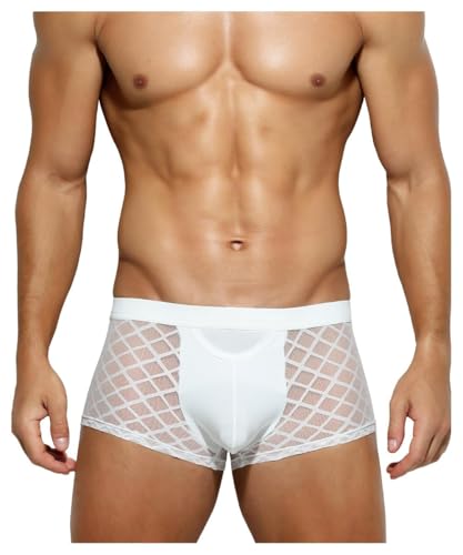 Casey Kevin Boxer Transparent Homme Mesh Boxershorts sous-Vêtement Shorty Caleçon
