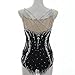 ZYDANC Professional Artistic Gymnastics Competition Costume Rhythmic Gymnastics Leotards Skating Dress Aerobics Suit,Black,15_16Years