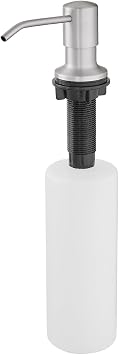 Fapully Commercial Bathroom Brushed Nickel Deck Mount Kitchen Under Sink Liquid Dish Soap and Lotion Dispenser,Countertop in Counter Kitchen Soap Dispenser