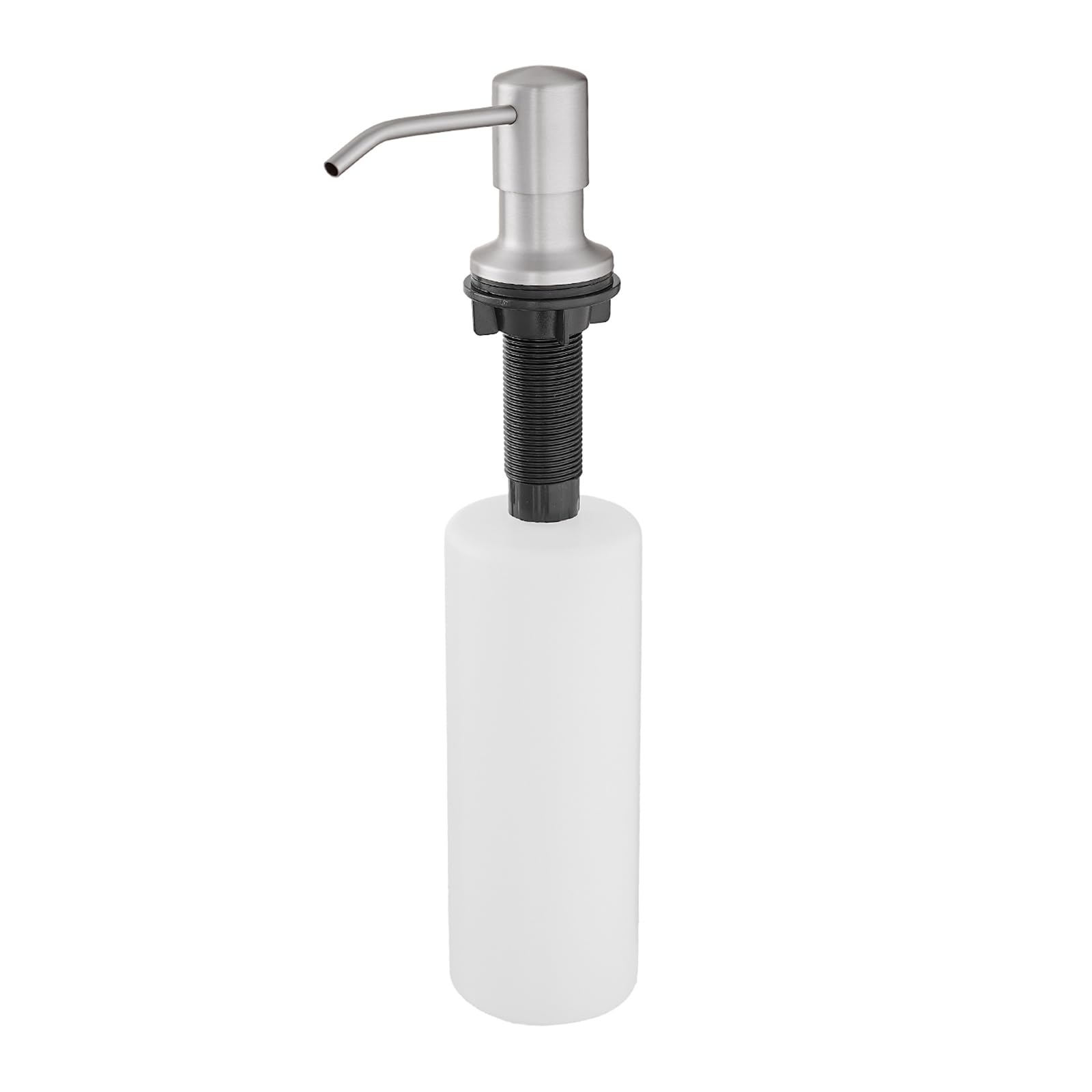 Fapully Commercial Bathroom Brushed Nickel Deck Mount Kitchen Under Sink Liquid Dish Soap and Lotion Dispenser,Countertop in Counter Kitchen Soap Dispenser