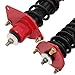ANGLEWIDE Adjustable Height Coilovers Struts Front And Rear Fit for 2004-2011 for Mazda RX-8 Coil Spring Over Shock (Set of 4) - Red
