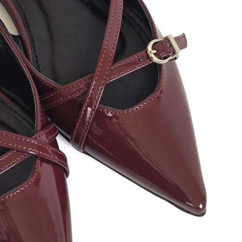 LUMINOSA Women’s Chic Slingback Flats with Buckle Detail3