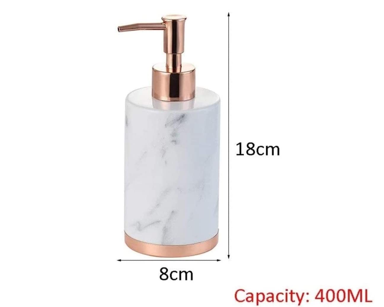 Dosatore Sapone Dispenser Sapone Dispenser di Sapone in Ceramica Dispenser di Sapone Liquido Ricaricabile per Bagno Decorativo Erogatore Sapone