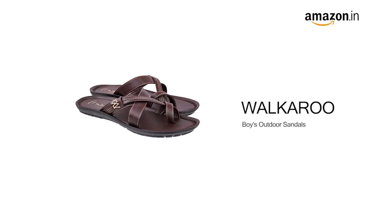 ヴィンテージ　ベイゴマ Buy Walkaroo Boys Brown Sandal (13322) 5 UK at Amazon.in