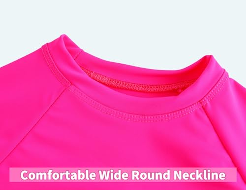 Image of Snowheart Girls Long Sleeves Swimsuit Size 3t 4t 2 Pieces Rose Red Tankini Bathing Suit Rash Guard Sets