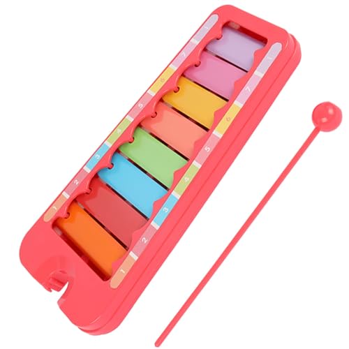 Glockenspiel Red Glockenspiel Percussion Instrument 8 Note Colorful Soundboard Xylophone