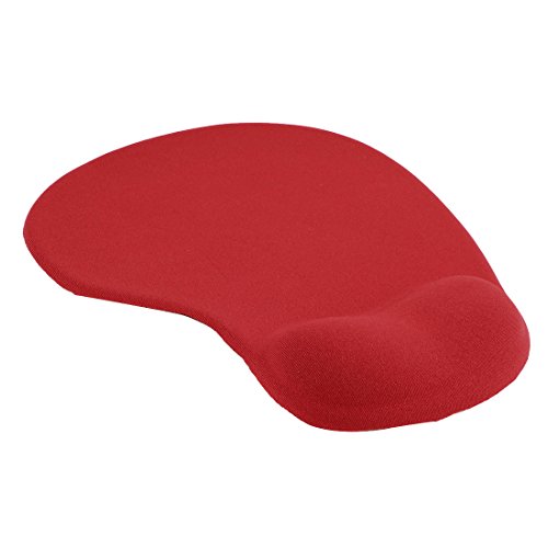 Tapis de souris en gel avec repose-poignet ergonomique en silicone rouge pour bureau