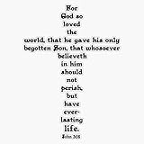 John 3:16 Cross Bumper Sticker Window Vinyl Decal 5"