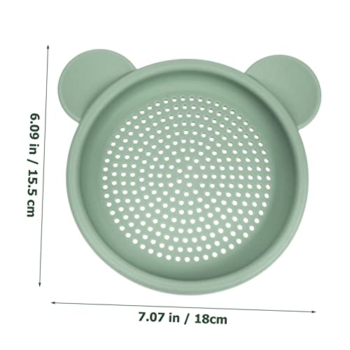 SUPVOX Sand Sifter and Sand Tray Toy for Kids Green Toy with Lid Portable Beach Essential for Outdoor Summer Play and Vacation Activities