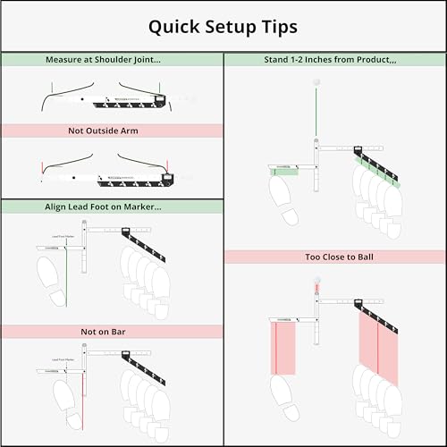 Golf Alignment Training Mat for Left & Right Handed Golfers