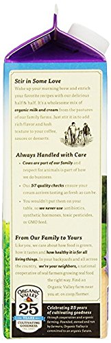 Organic Valley Ultra Pasteurized Organic half & half, 32 Fl Oz