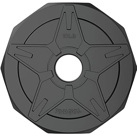 PINROYAL Plate of Adjustable Dumbbells 1 inch, Rubber Dumbbell Plate 10LB, Free Combination of Dumbbell Weight Plate, Increase Dumbbell Weight, Single Cover