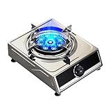 Cocina De Gas, Estufa De Gas Natural Licuado De Escritorio, Estufa De Fuego Alto De Acero Inoxidable De 5.0 KW, For Comedor De Restaurante En Casa(LPG)