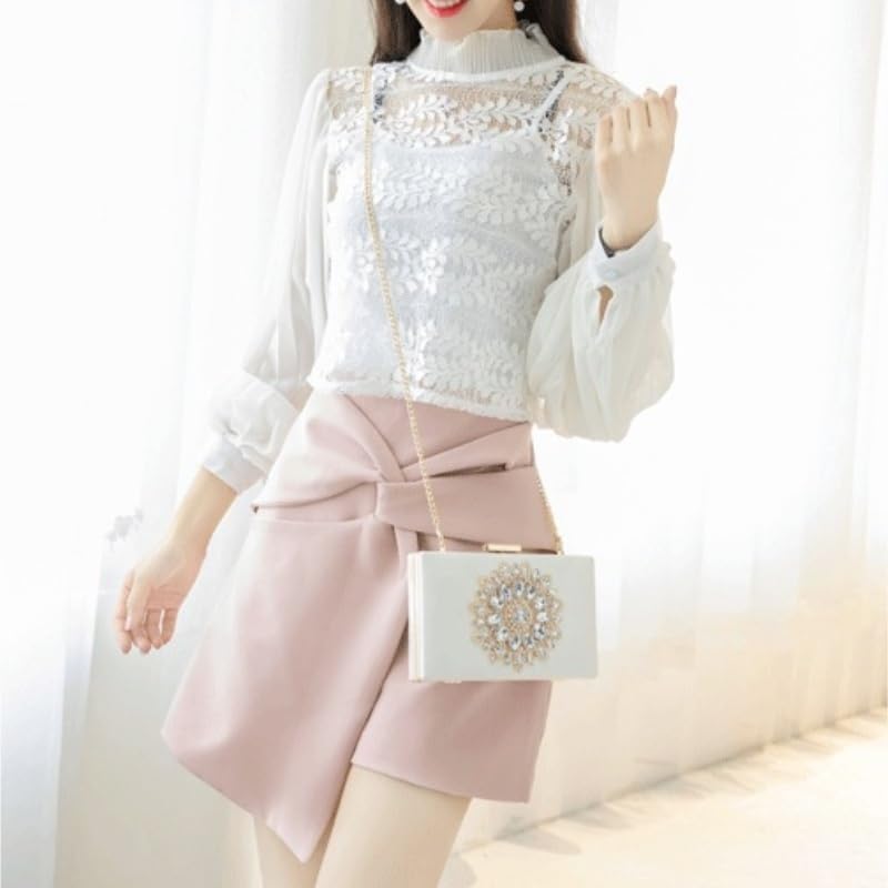 Women's Banquet Bag Hand-held Chain Bar Crossbody Small Square Bags image 2