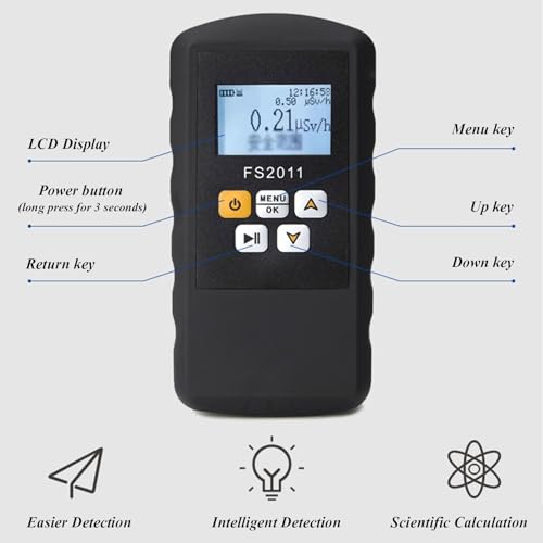 Detector de radiación nuclear portátil con pantalla LCD miniatura 3