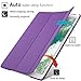 ROARTZ iPad Air 2 Case, Purple Slim Fit Smart Rubber Coated Folio Case Hard Shell Cover Light-Weight Auto Wake/Sleep for Apple iPad Air 2nd Generation A1566/A1567 Retina Display