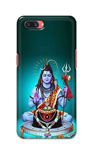 Image of PRINTFIDAA Printed Hard Back Cover Case for Oppo A3s | Oppo A5 2018 | Realme C1 | Realme C1 2019 Back Cover (Lord Shiva) -1803