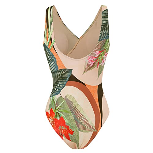 Women One Piece Swimsuit with Matching Cover Ups Floral Sexy Bikini Sets High Cut Push Up Two Pieces Bathing Suit2