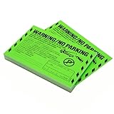 100 MESS Parking Violaton Stickers 8x5 in – Green Multi-Reason Warning Labels for Towing & Improper Parking – Super Sticky & Hard to Remove