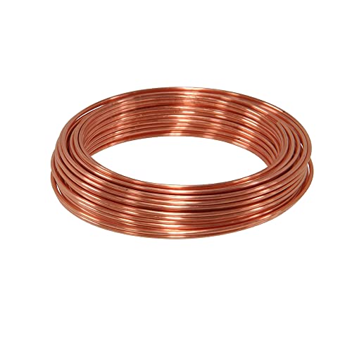 Alambre de cobre,ø 2,0 mm-10 m,alambre artesanal delgado,alambre de cobre puro,alambre de cobre T2 desnudo,alambre bobinado de alambre de cobre, alambre Cu 99 Diy Cover
