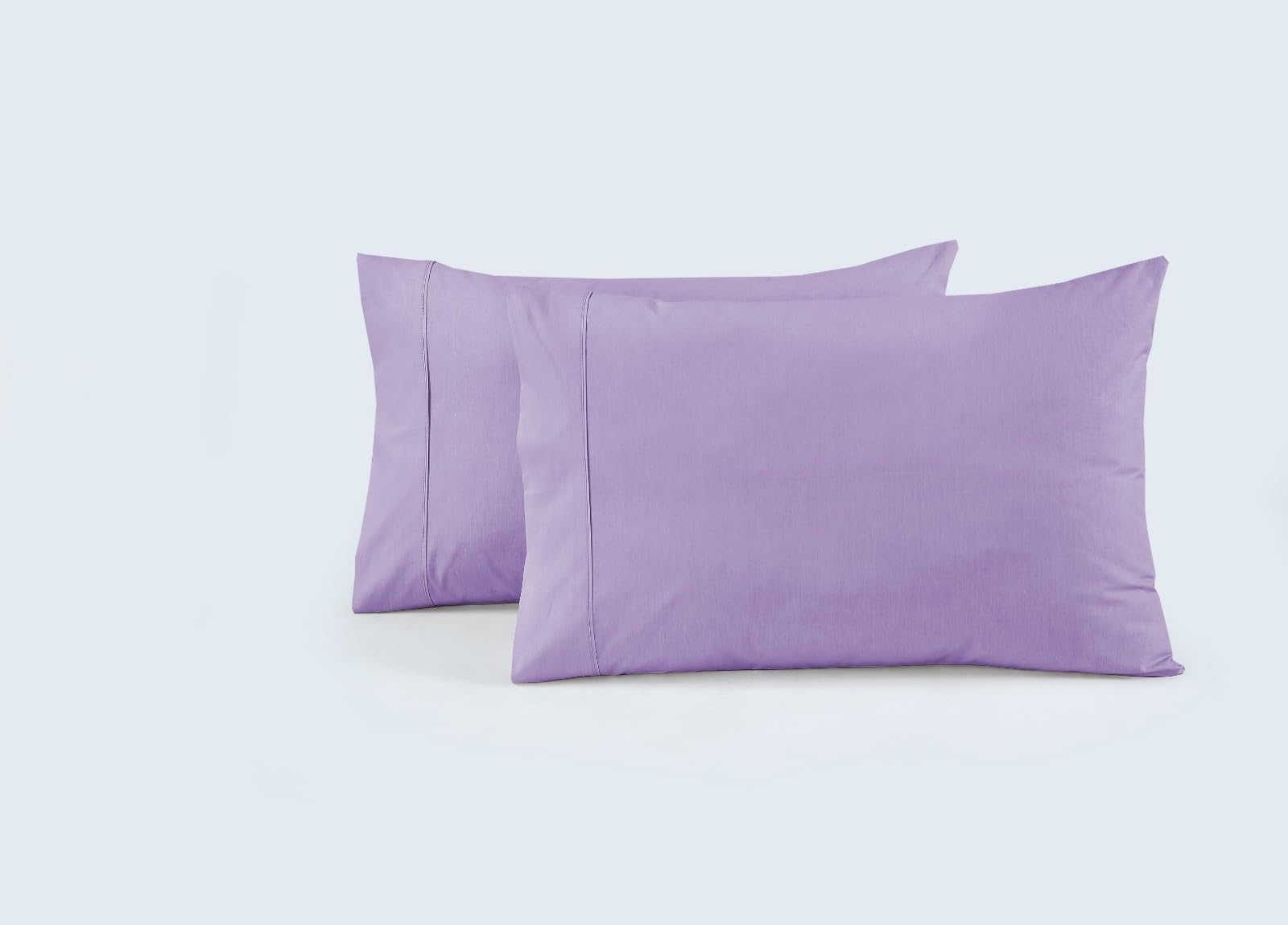Pillow cases, 2-Pack Standard/Queen Size, Egyptian Quality Cotton Blend Luxury Percale 200TC-20x30,Lavender