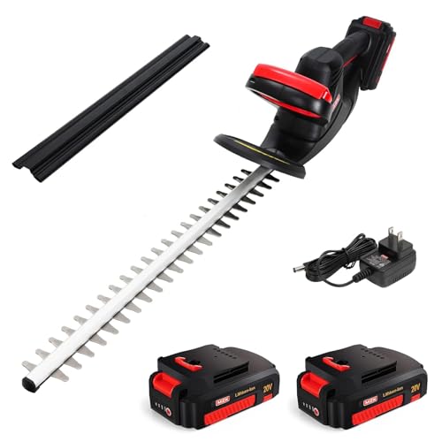 MZK 22'' Cordless Hedge Trimmer, 20V Bush Trimmer, Handheld Hedge Cutter, Grass Shrub Trimmer,...