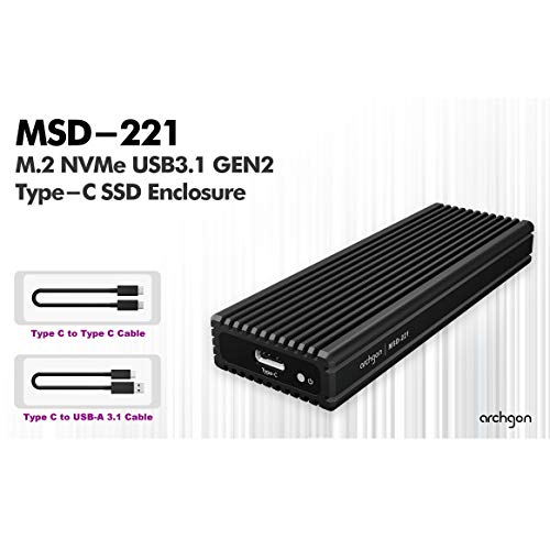 Caja externa para SSD NVMe USB 3.1 Gen.2 Archgon miniatura 2