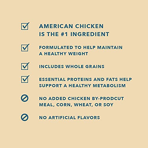 Amazon Brand Wag Wholesome Grains Adult Healthy Weight Dry Dog Food, Chicken & Brown Rice 30