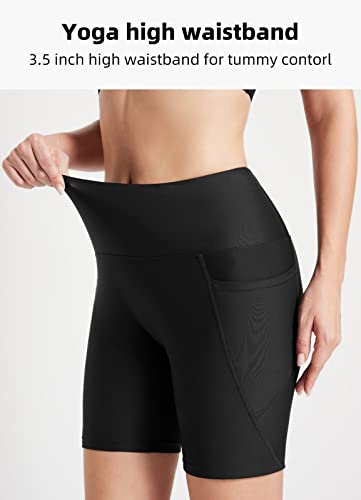 baleaf Women's 3"/5"/6"/8" High Waisted Swim Shorts Tummy Control Swimsuits Bottoms Modest Board Shorts UPF 50+3