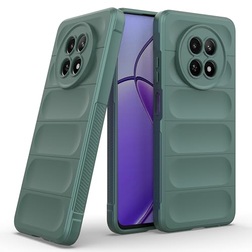 Image of Zapcase Back Case Cover for Realme 13 5G | Compatible for Realme 13 5G Back Cover | Liquid Silicon Magic Case with Camera Protection | Dark Green