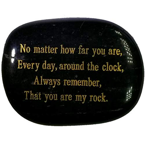 Product Image of the Long Distance Relationships Gifts, 'No matter how far you are, Everyday around the clock, always remember, that you are my rock.' Engraved rock, Friendship or Relationship Distance Gift