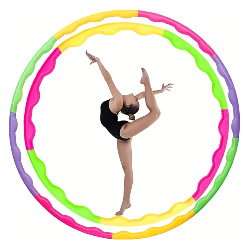 Hula Hoop Reifen Kinder, 14 Teiliges Abnehmbare Hulahub Reifen für Kinder,...