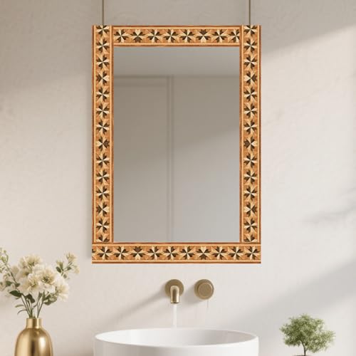 Image of Nuxovilar Wooden Star Parquet Peel Stick Wall Border PVC 3.94x16.4'