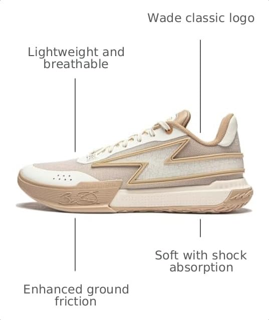 Image of LI-NING Wade Flash Series Men's Basketball On-Court Shoes Professional Cushioning Responsiveness Sneakers ABPU027 ABPU039 ABPV013