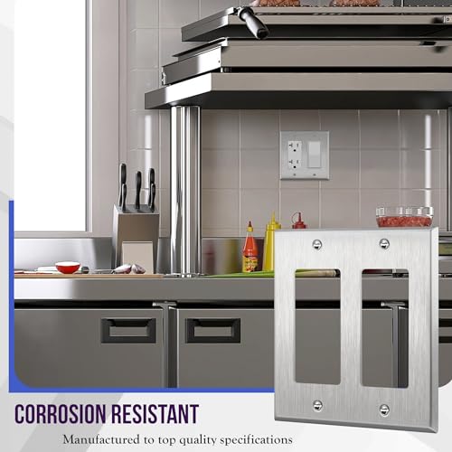 Enerlites 7732 Decorator Switch Or Receptacle Outlet Metal Wall Plate thumb #2