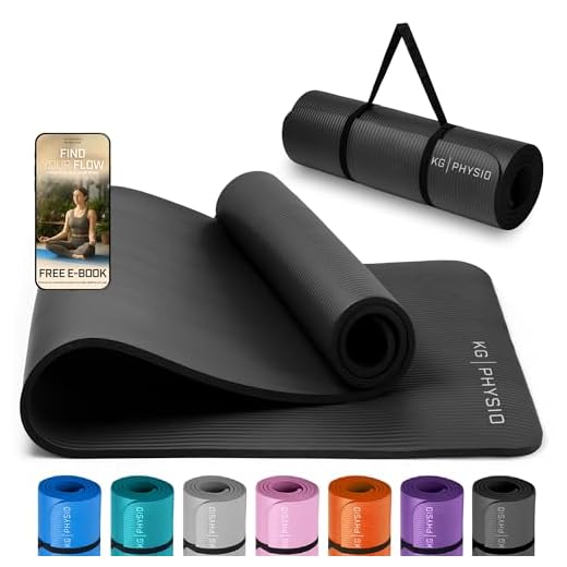 2er Pack Betttuch/Bettlaken/Haustuch 250x150 cm weiß von Green Mark Textilien 100% gewebte Baumwolle 5 KG Physio Yogamatte Rutschfest - Sportmatte, Gymnastikmatte, Fitnessmatte, Trainingsmatte mit Tragegurt - Schadstofffrei Yoga Matte Ideal für Sport, Fitness und Yoga zuhause - 183cm x 60cm x 10mm