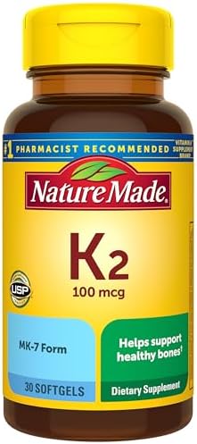 Nature Made Vitamin K2 100 mcg, Healthy Bone Supplements, Vitamin...