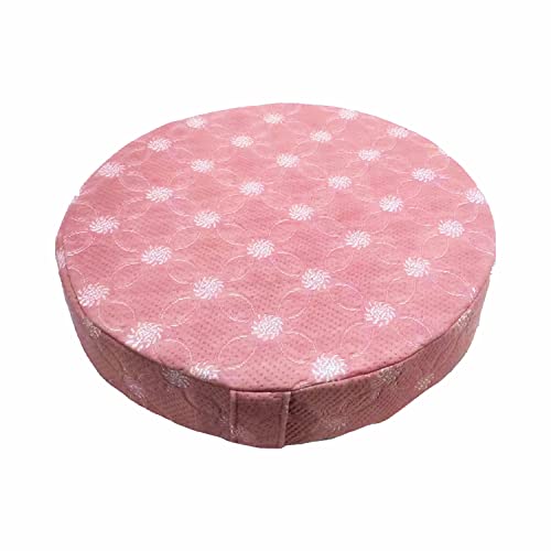 Marogeh Bamboo Knits Jacquard Meditation Cushion For Sitting On Floor I 20 X 20 X 4.5 Inch Large Thick Washable Cover With Carrying Strap I Round Meditation Pillow #TOP19