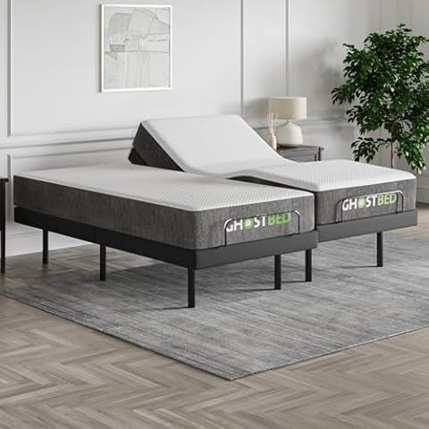 GhostBed Adjustable Base with Hybrid Mattress Cover
