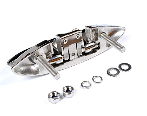 Mxeol Folding Boat Cleats Flip Up Cleat 6 Inch Stainless Steel With Fasteners #TOP2