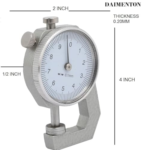 Image of precision dial pocket flat head thickness gauge,guage Measuring Tool,thickness gauge meter,thickness meter(0-20 mm)(A-GAUGE METTER)
