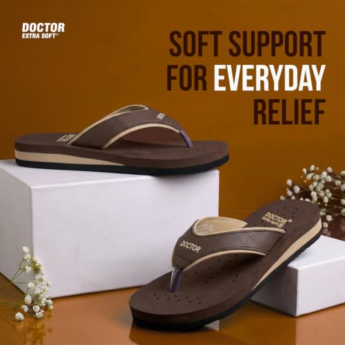 Image of DOCTOR EXTRA SOFT Care Diabetic Orthopedic Pregnancy Flat Super Comfort Dr Flipflops and House Slippers For Women's and Girl's