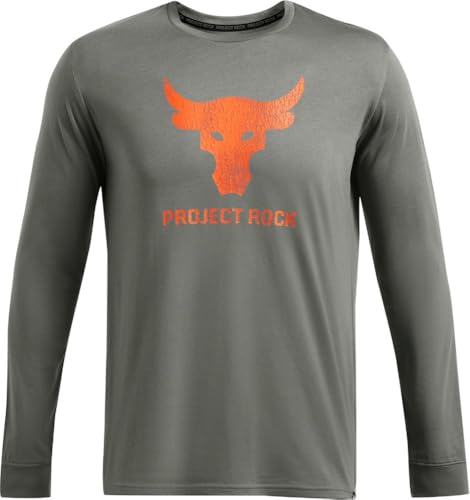 Haut Under Armour Project Rock vert et orange pour la musculation